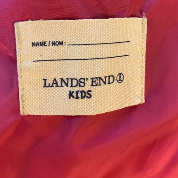 Lands' End 💜Girl's Puffer Vest 💜7-8 years 💜Pink Hearths - Picture 5 of 7